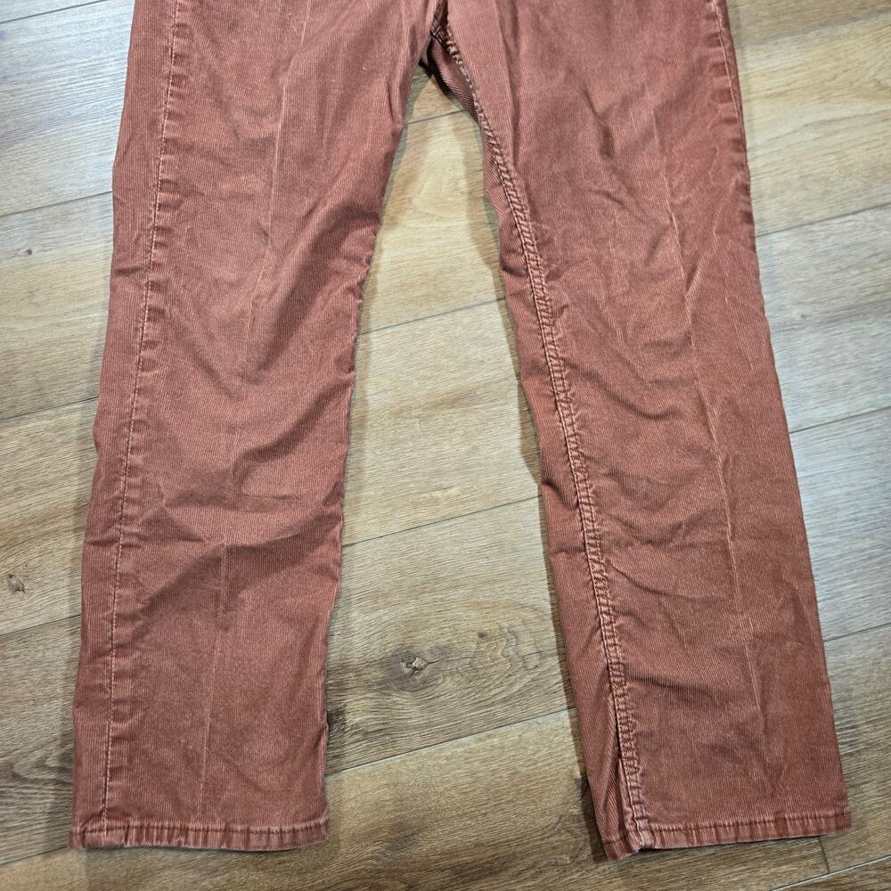 Levis 514 Corduroy Pants 36x30 Rust Brown Straight Fit Stretch Fall Workwear - Picture 3 of 14